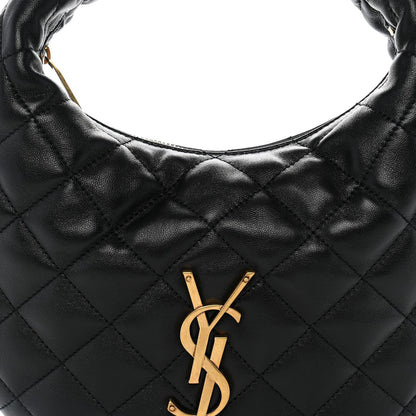 Quilted Lambskin Handbag - Black