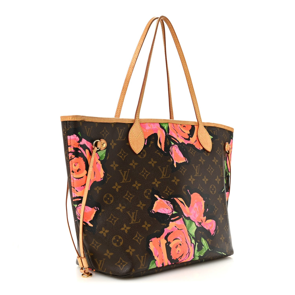 Monogram Roses Neverfull Mm Handbag