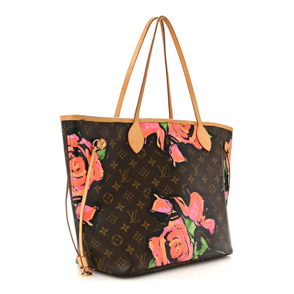 Monogram Roses Neverfull Mm Handbag