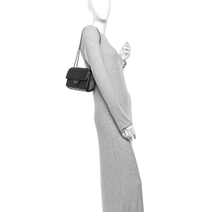 Mini Quilted Sheepskin Flap Shoulder Bag - Grey