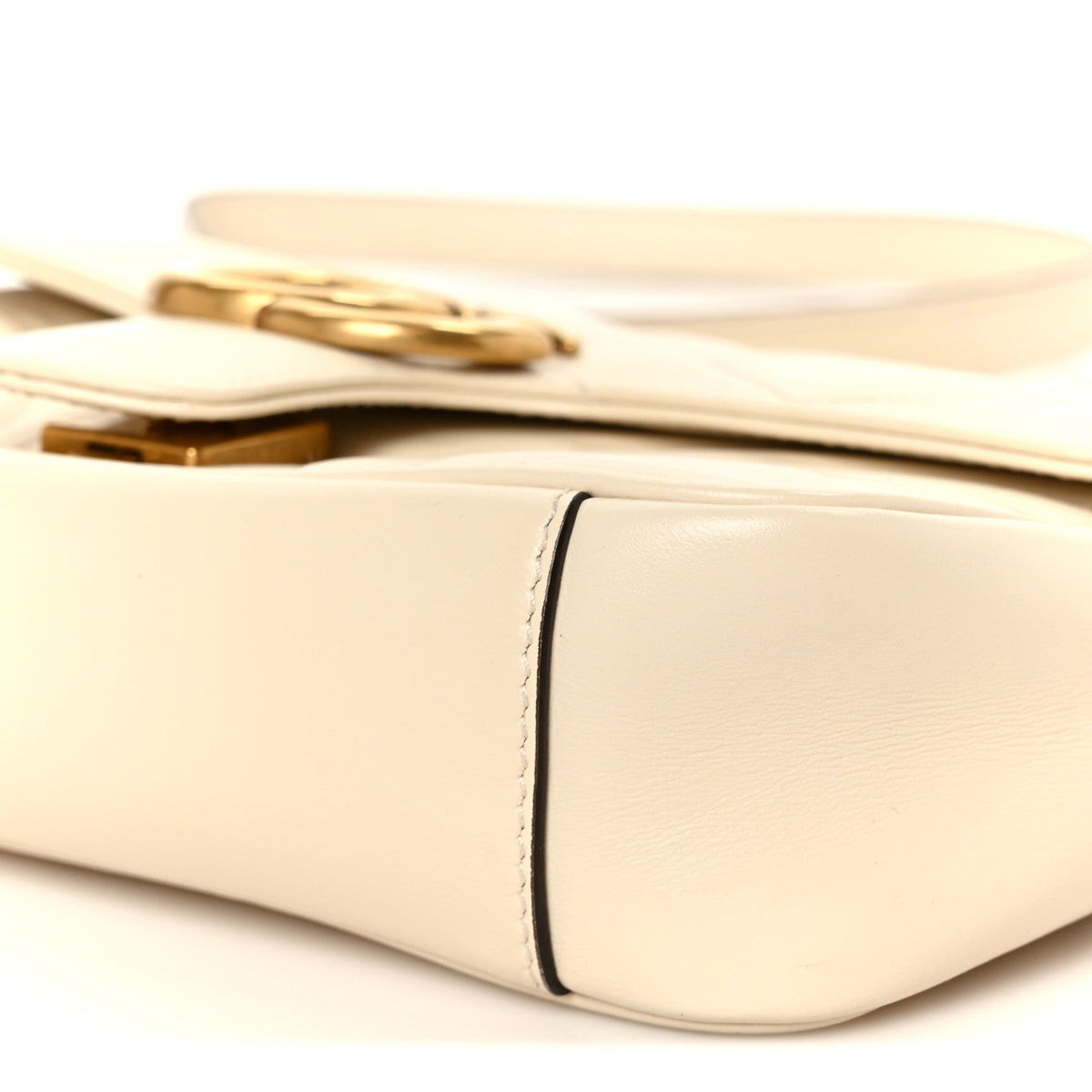 Mini Calfskin Shoulder Bag - White