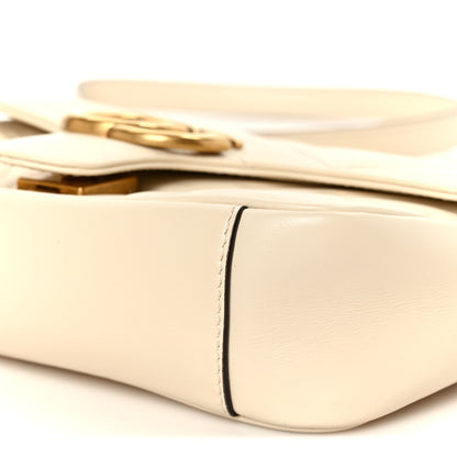 Mini Calfskin Shoulder Bag - White