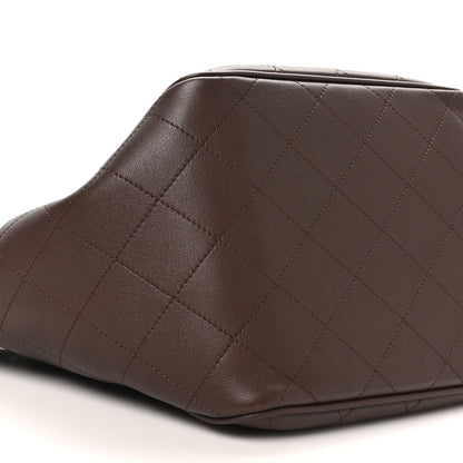 Mini Calfskin Tote Bag - Brown