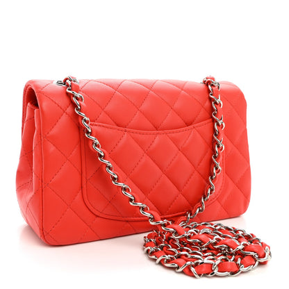 Mini Quilted Lambskin Flap Shoulder Bag - Tan