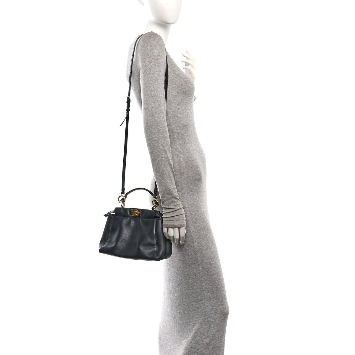 Mini Nappa Satchel Bag - Black