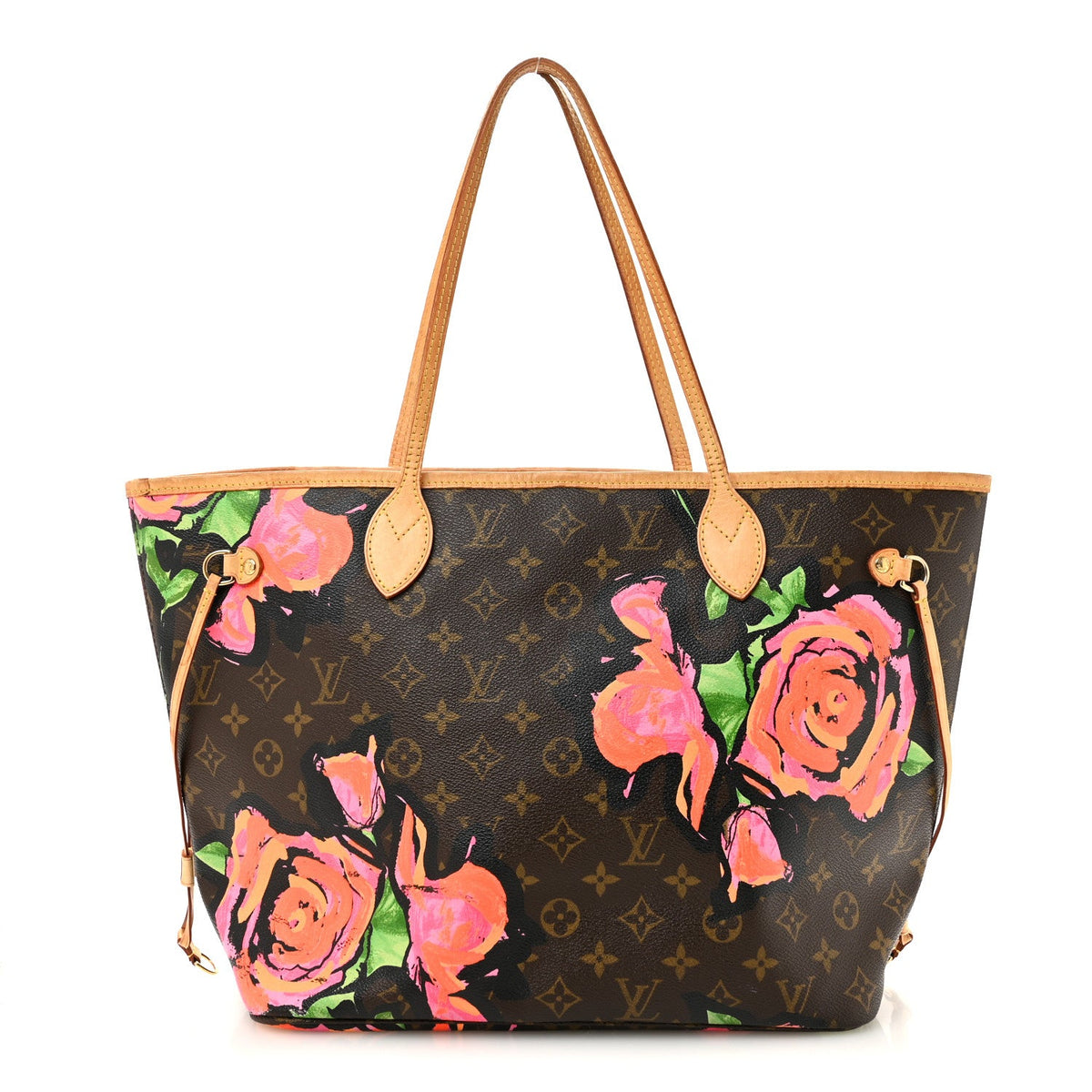 Monogram Roses Neverfull Mm Handbag