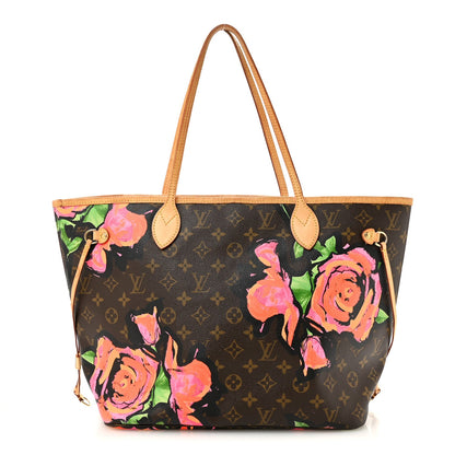 Monogram Roses Neverfull Mm Handbag