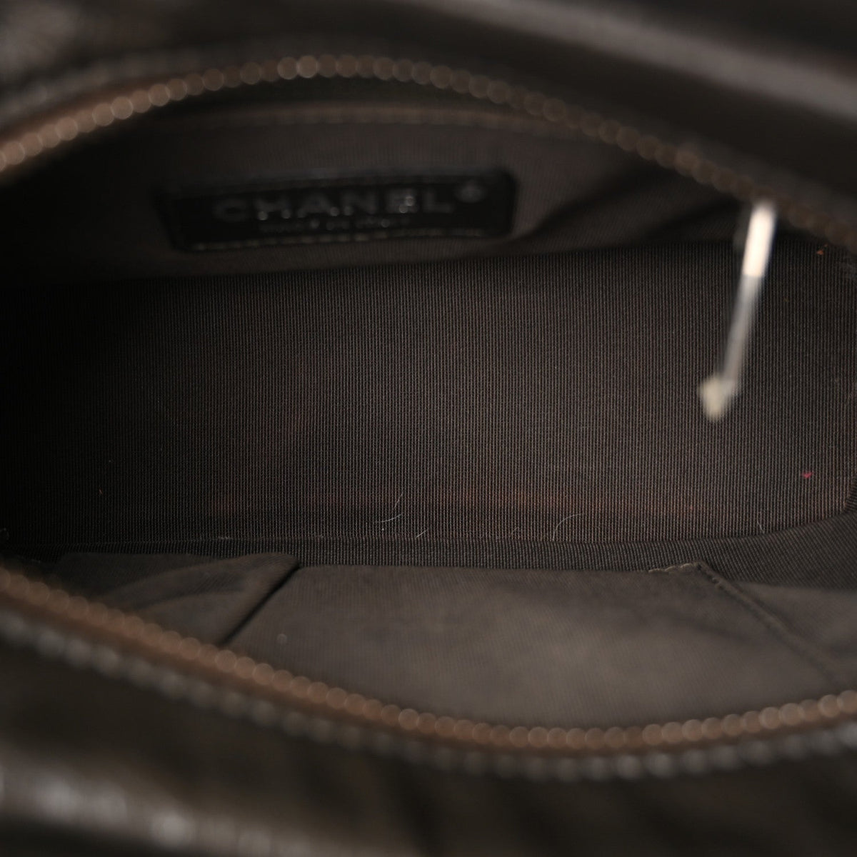 Small Quilted Calfskin Hobo Bag - Brown