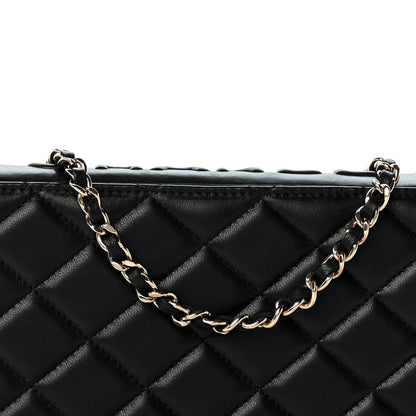 Quilted Lambskin Wallet Bag - Black