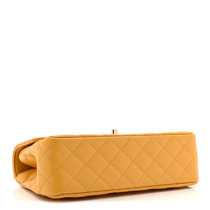 Medium Quilted Lambskin Flap Shoulder Bag - Tan
