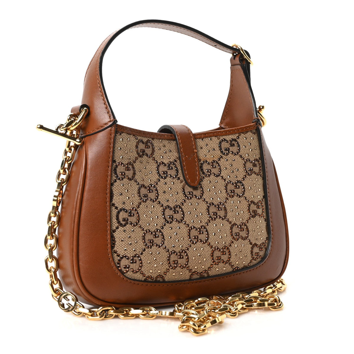 Mini Calfskin Canvas Hobo Bag