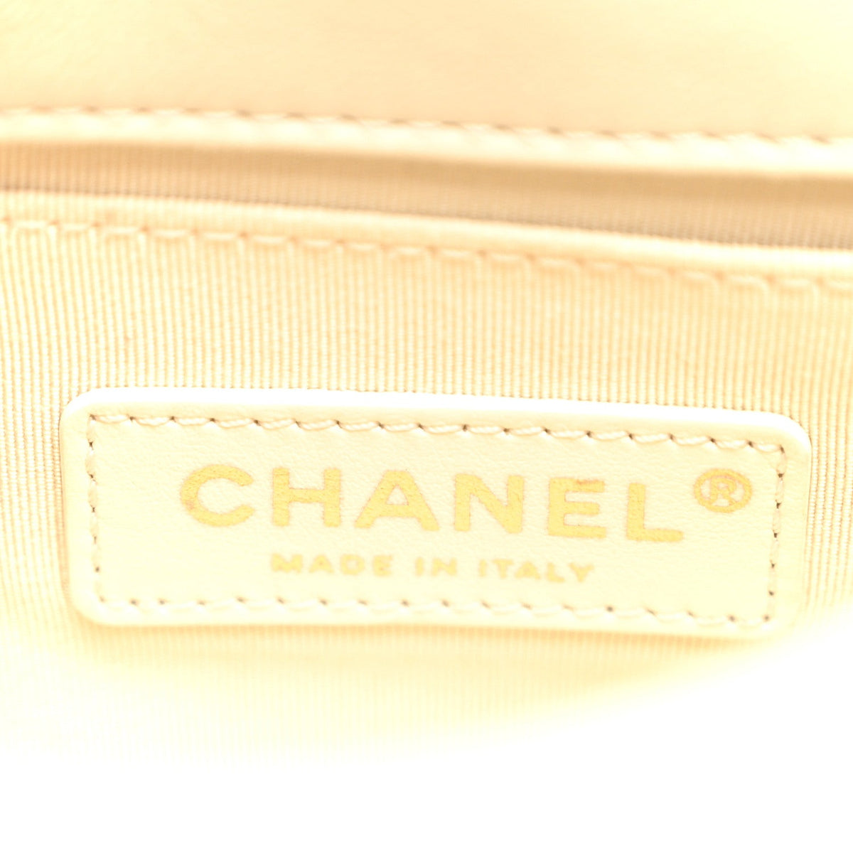 Medium Quilted Lambskin Flap Shoulder Bag - Beige