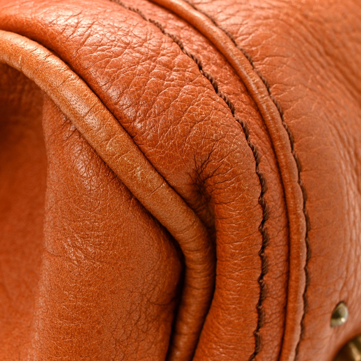 Medium Calfskin Satchel Bag - Brown