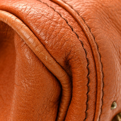 Medium Calfskin Satchel Bag - Brown