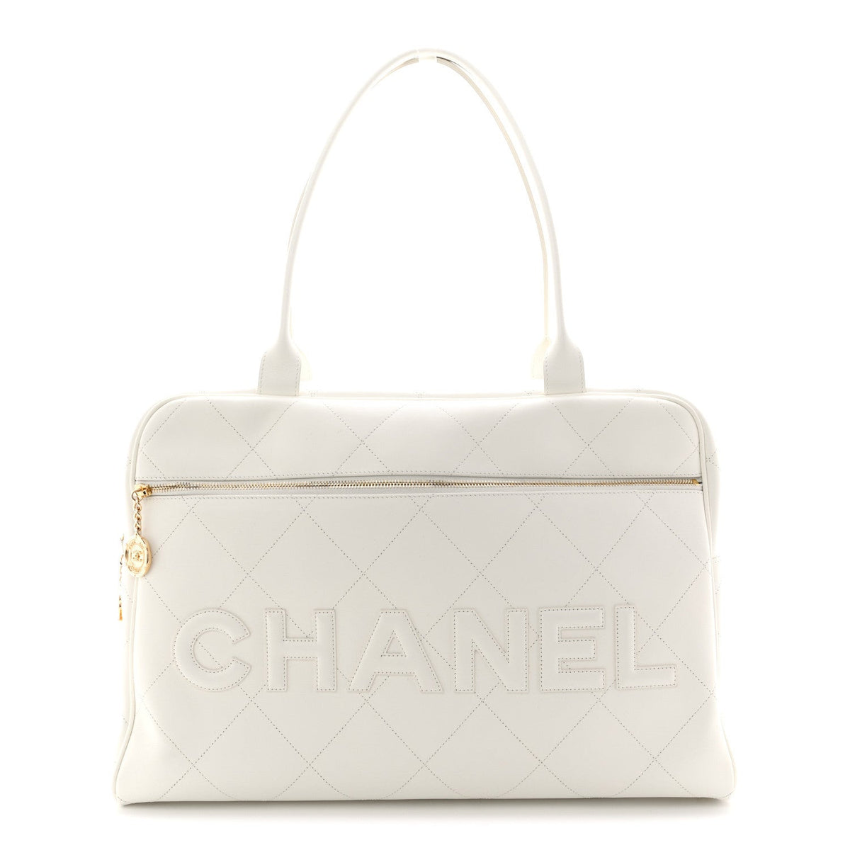 Maxi Calfskin Handbag - White