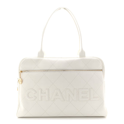 Maxi Calfskin Handbag - White
