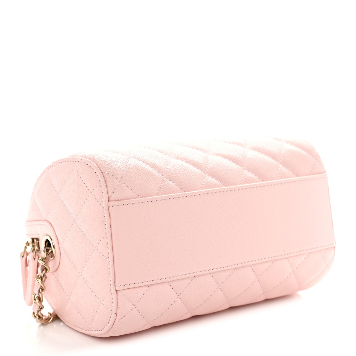 Quilted Caviar Clutch Bag - Pink