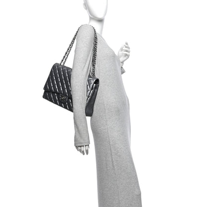 Maxi Quilted Lambskin Flap Shoulder Bag