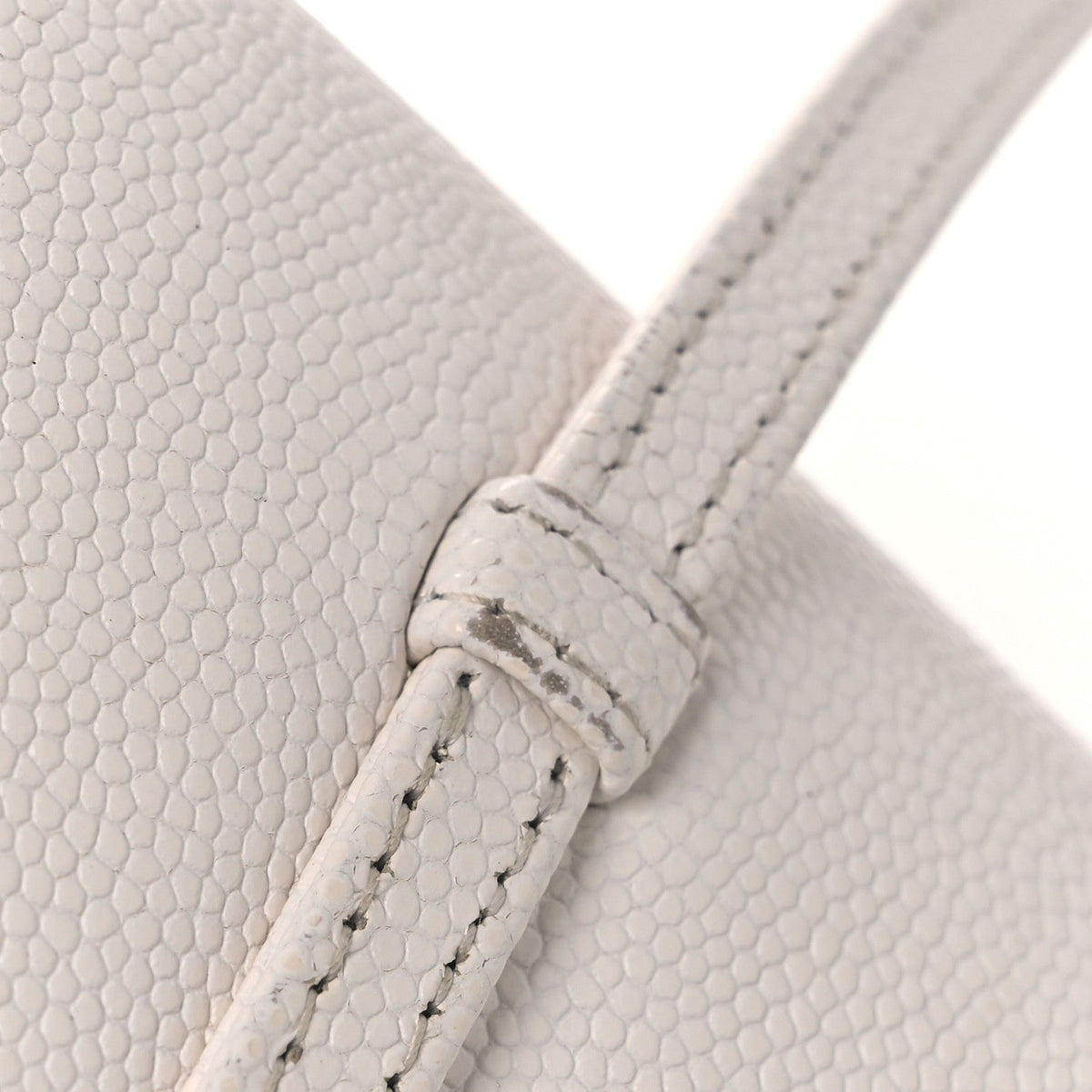 Mini Caviar Shoulder Bag - White
