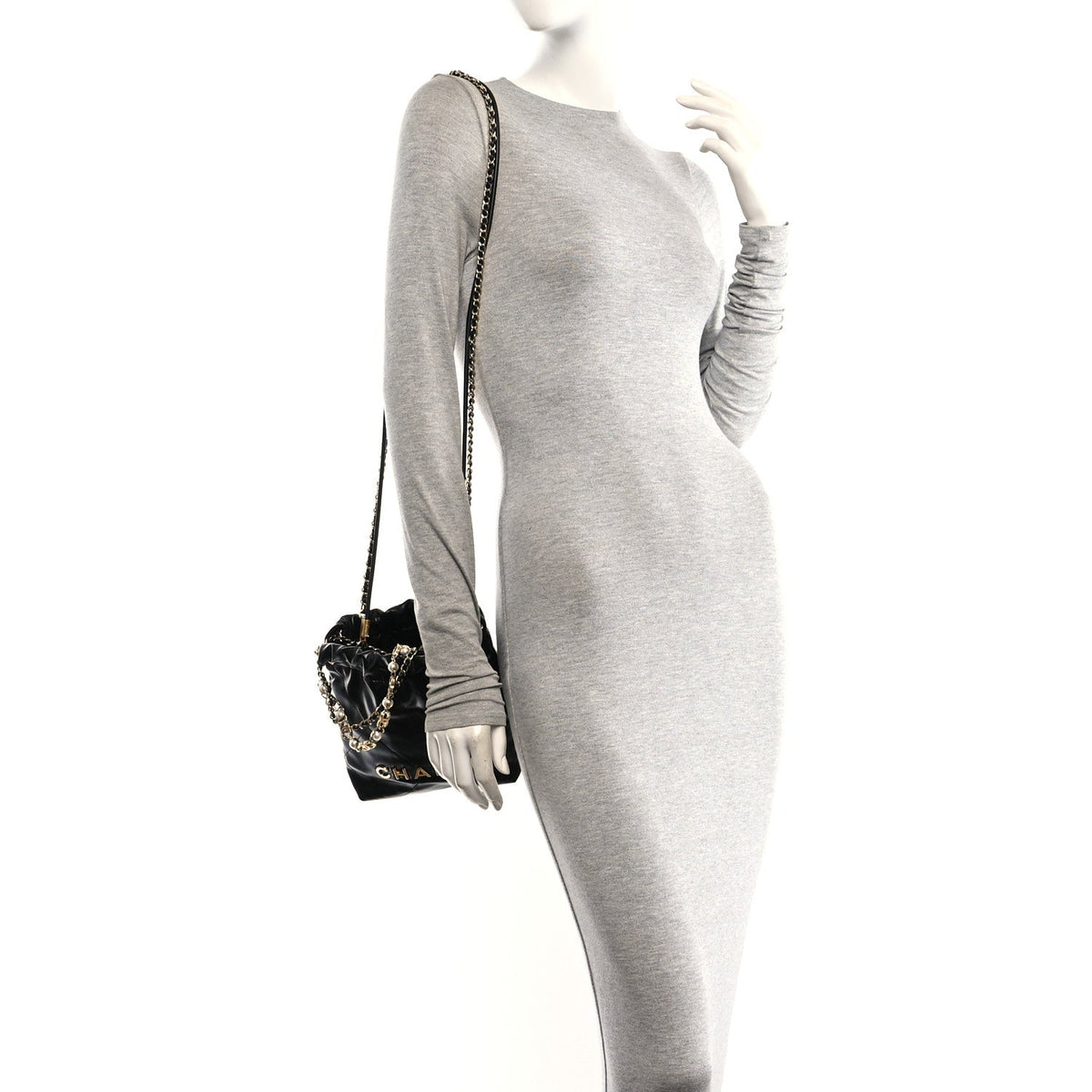 Mini Quilted Calfskin Handbag - Black