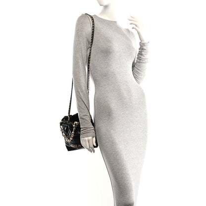 Mini Quilted Calfskin Handbag - Black