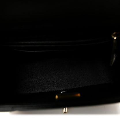 Mini Quilted Lambskin Flap Shoulder Bag - Black