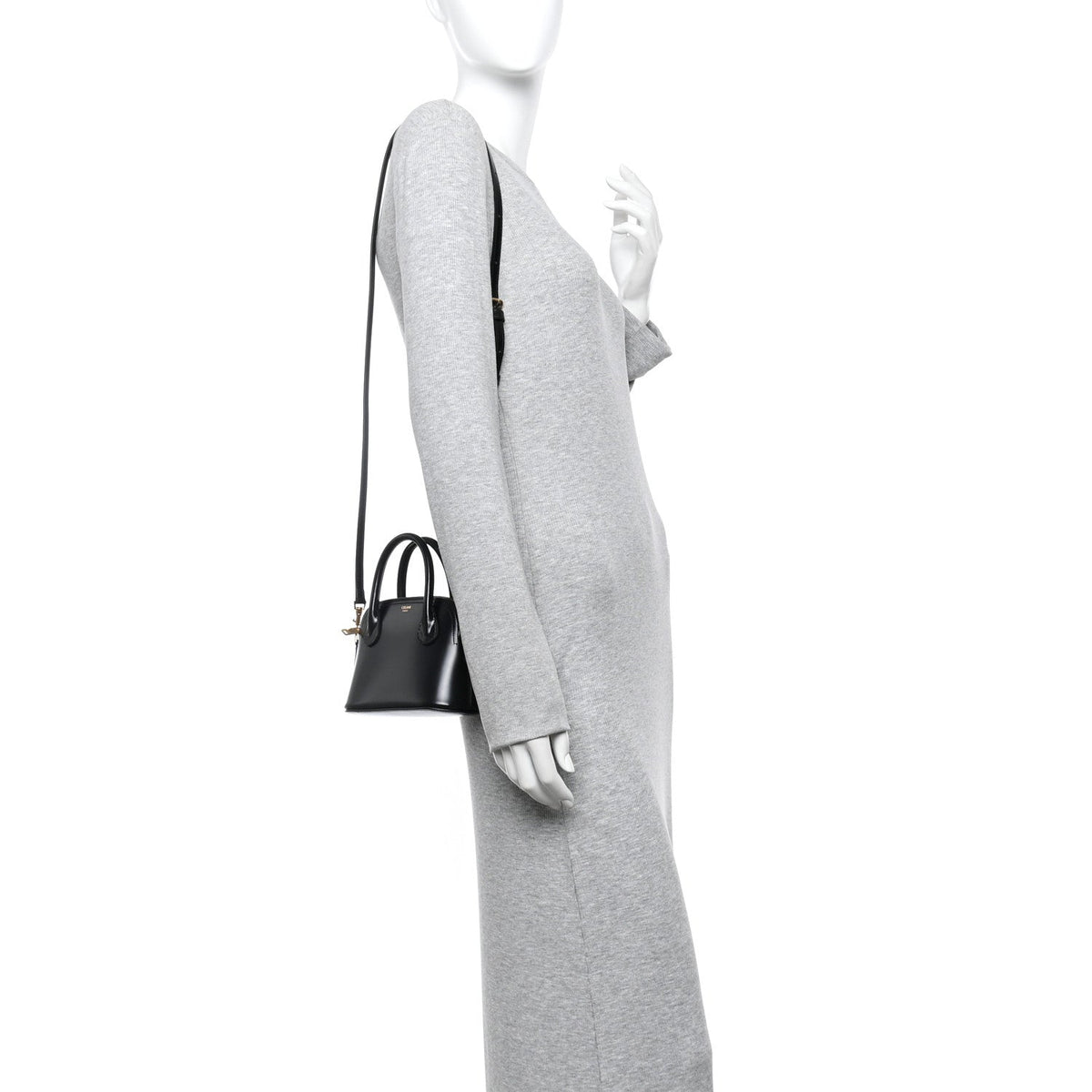Mini Calfskin Handbag - Black