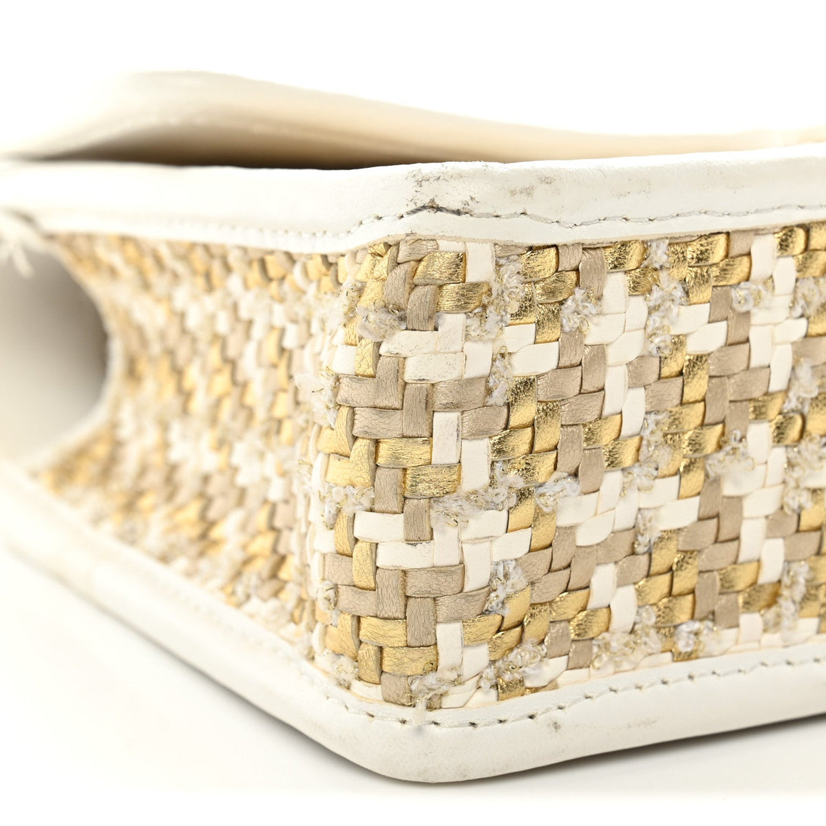 Lambskin Flap Shoulder Bag - Gold