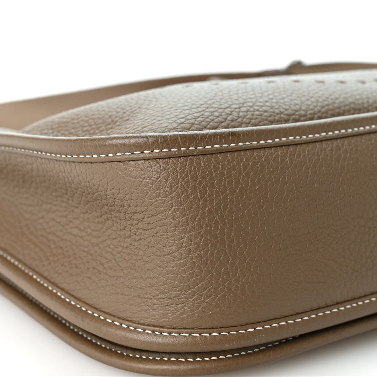Taurillon Clemence Evelyne Iii Pm Etoupe Handbag