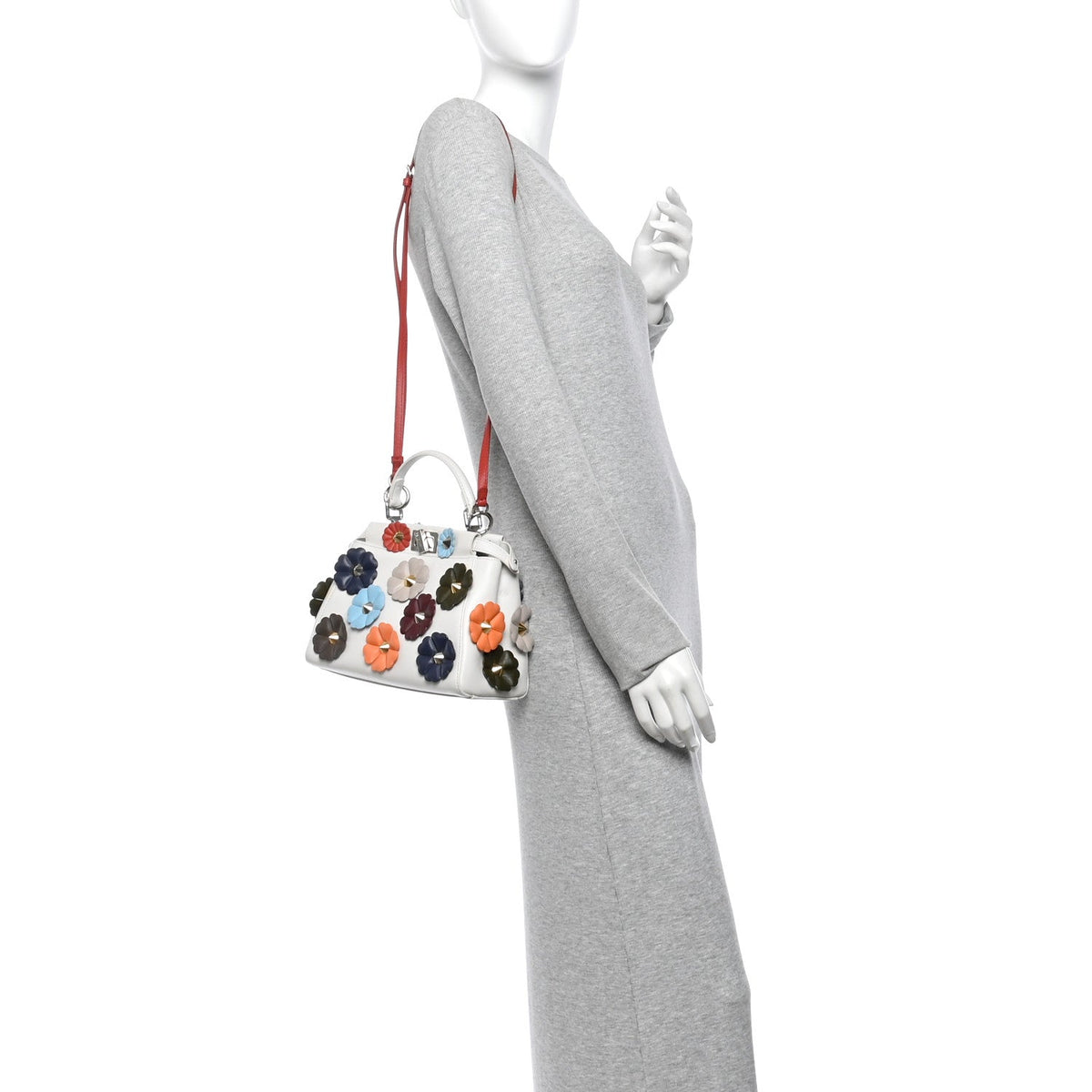 Mini Nappa Satchel Bag - White