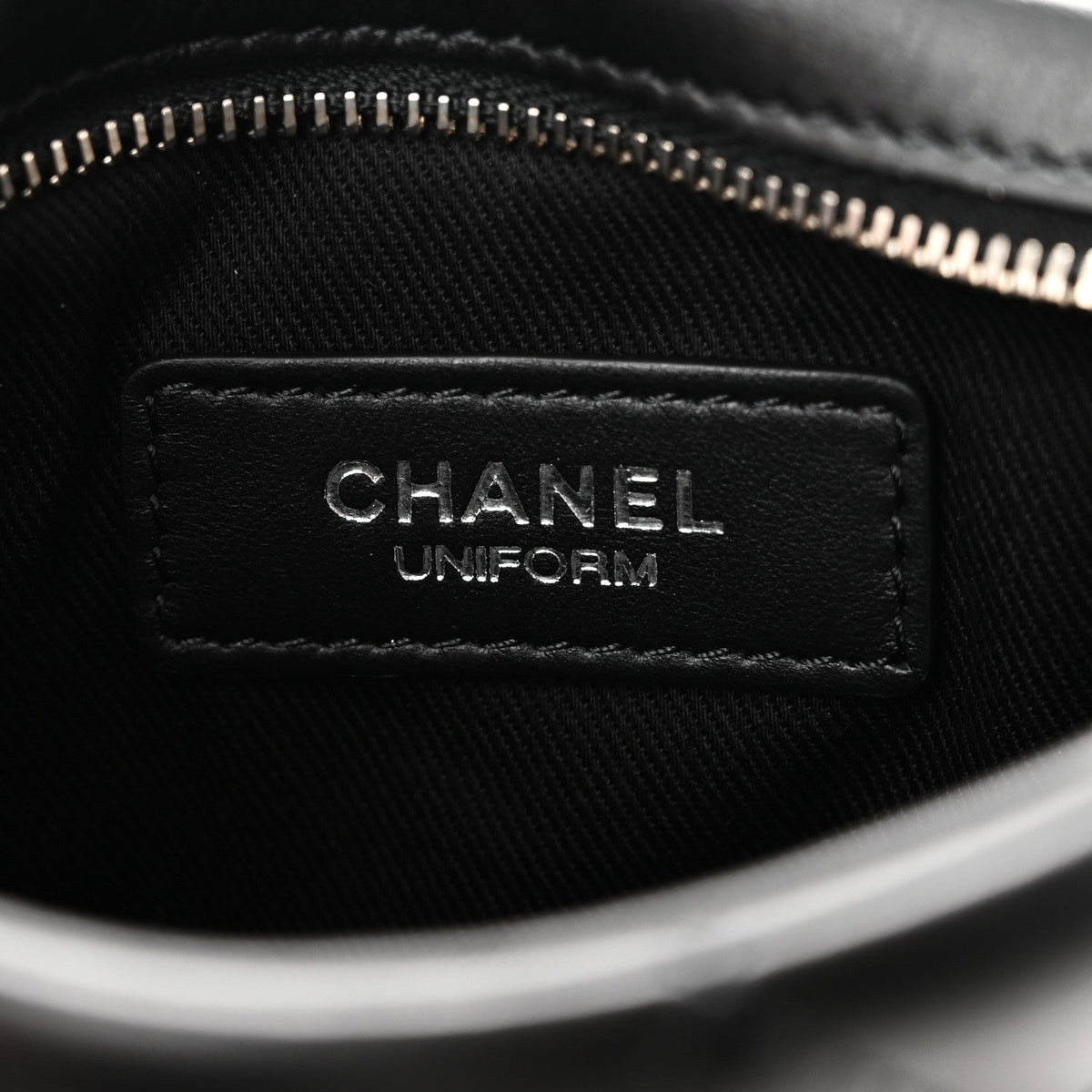 Quilted Lambskin Crossbody Bag - Black