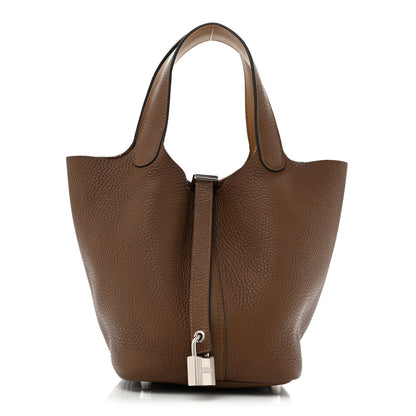 Taurillon Clemence Swift Eclat Picotin L Handbag