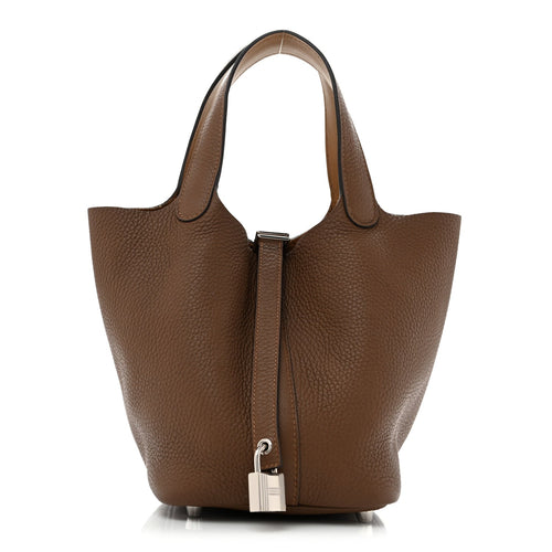 Taurillon Clemence Swift Eclat Picotin L Handbag