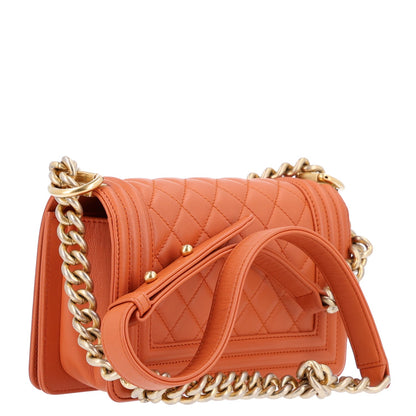 Small Quilted Calfskin Flap Shoulder Bag