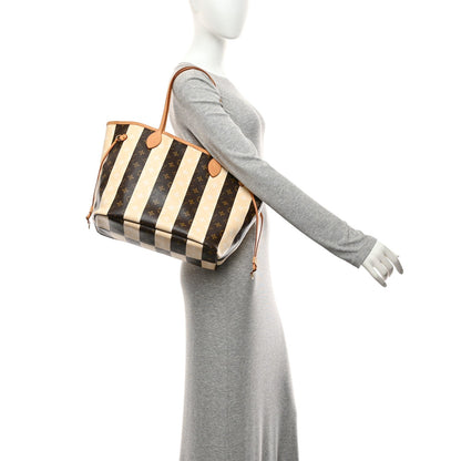 Monogram Rayures Neverfull Mm Handbag