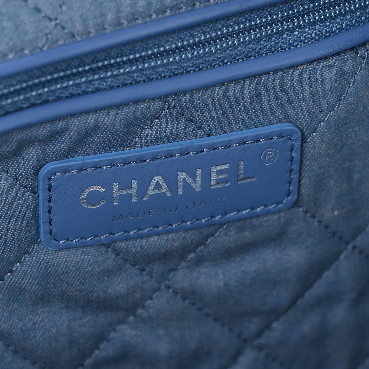 Small Quilted Handbag - Blue