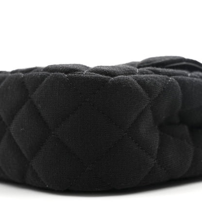 Small Quilted Hobo Bag - Black