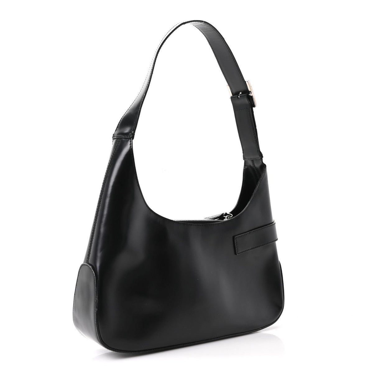 Calfskin Hobo Bag - Black