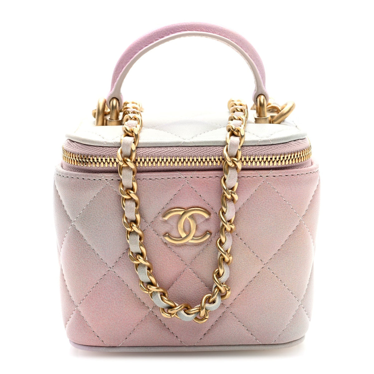 Mini Quilted Lambskin Handbag - Pink