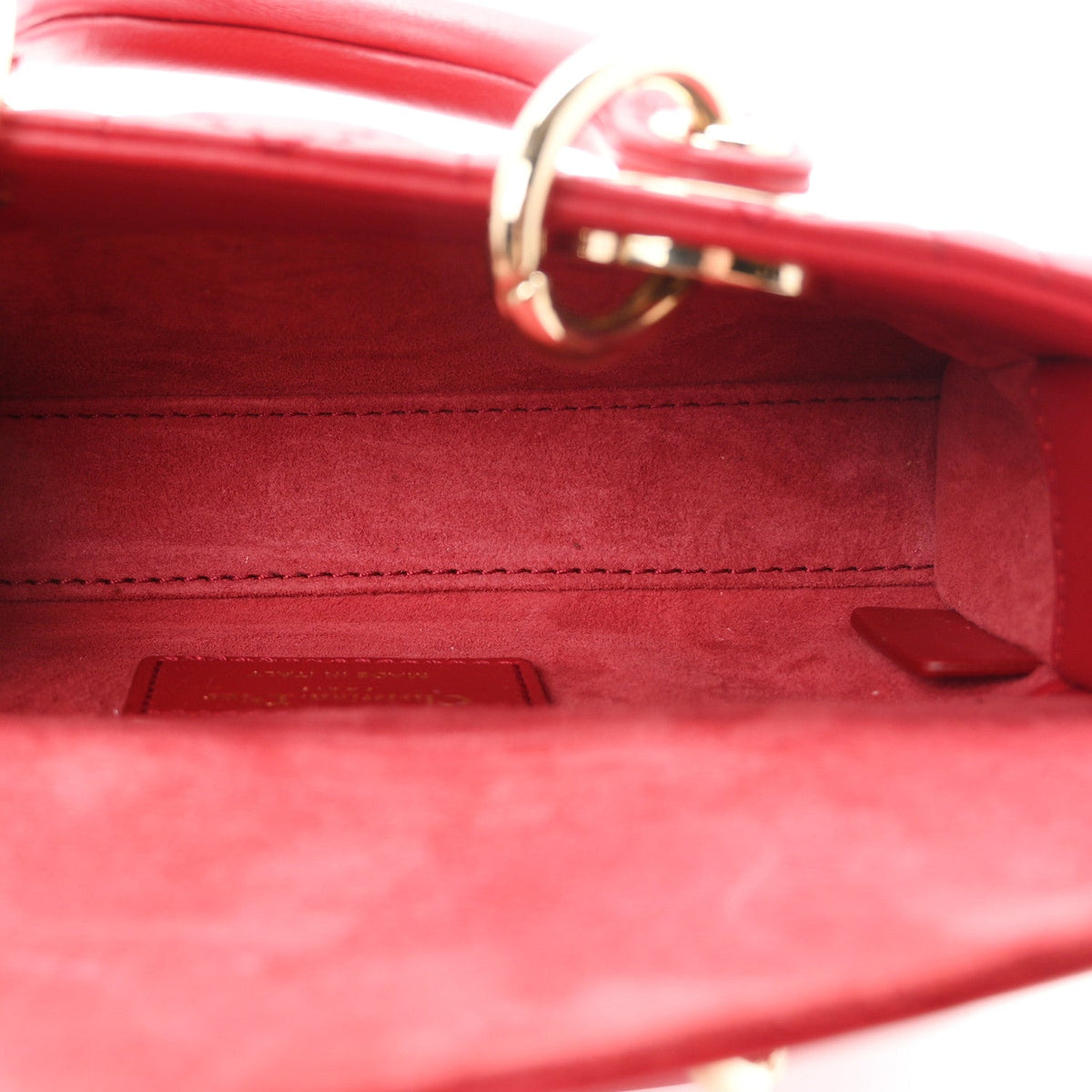 Lambskin Handbag - Red