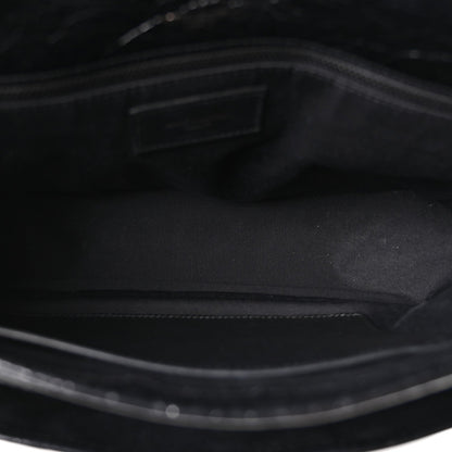 Medium Calfskin Satchel Bag - Black