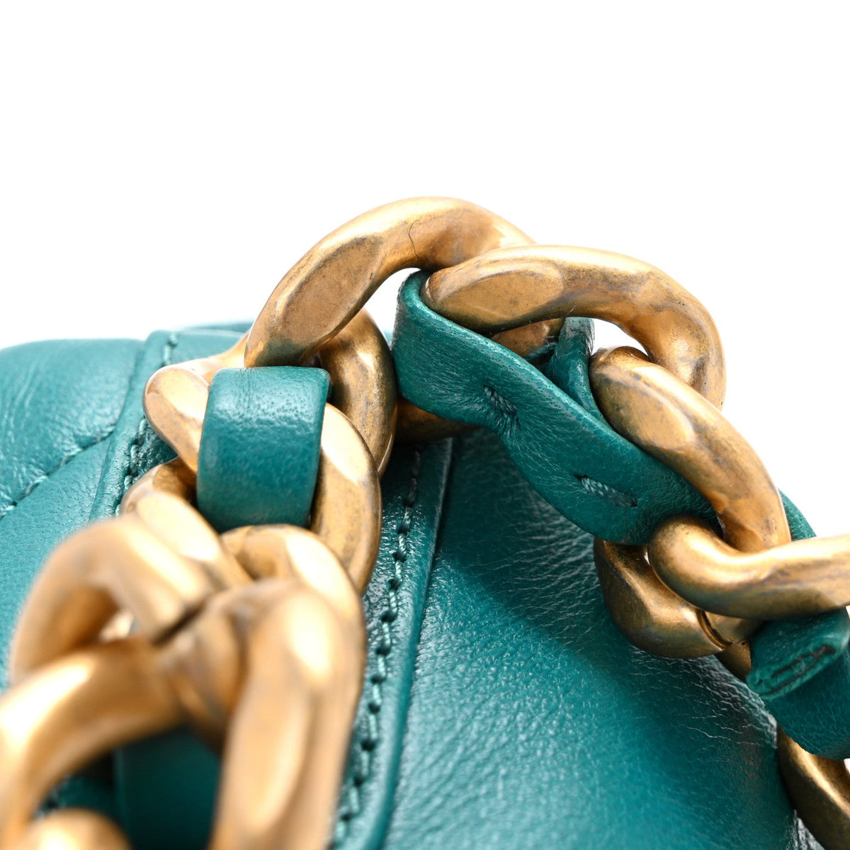 Large Quilted Lambskin Flap Shoulder Bag - Green
