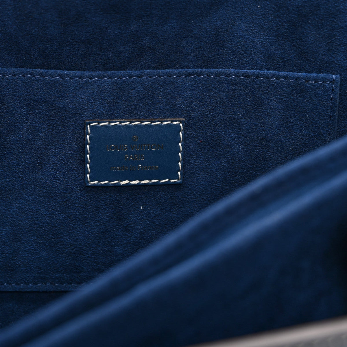 Denim Monogram Jacquard Dauphine Mm Bleu Handbag