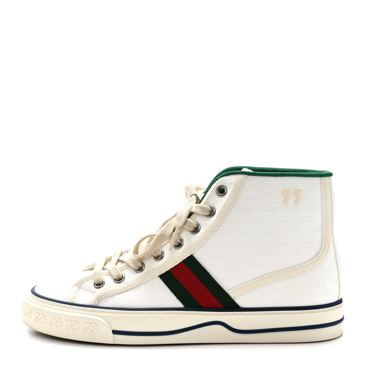 Monogram GG Mignon Web 1977 Tennis High Top Sneakers White