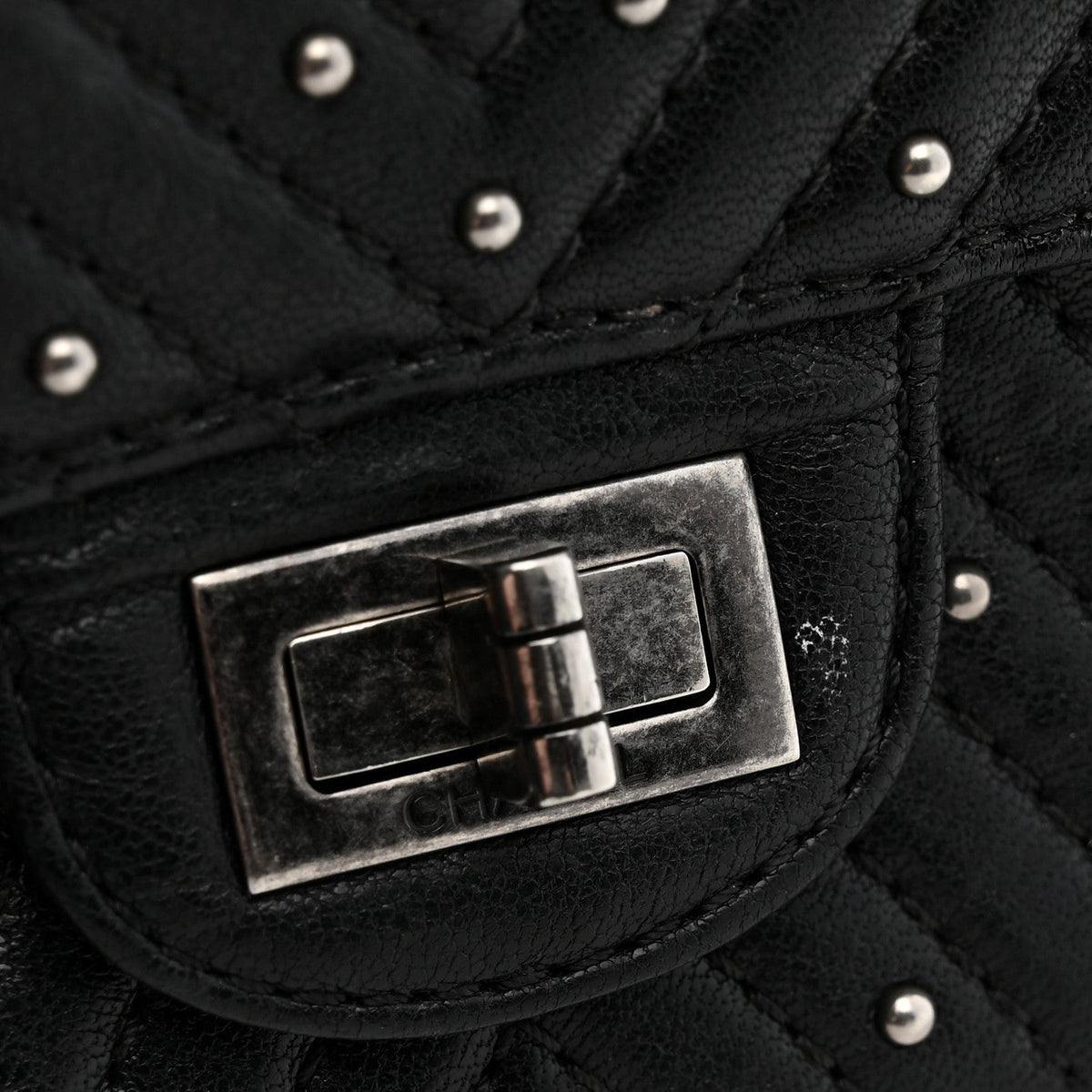 Quilted Sheepskin Flap Shoulder Bag - Black