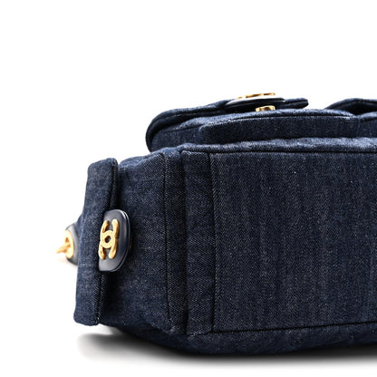 Large Quilted Hobo Bag - Blue
