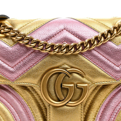 Mini Calfskin Shoulder Bag - Gold