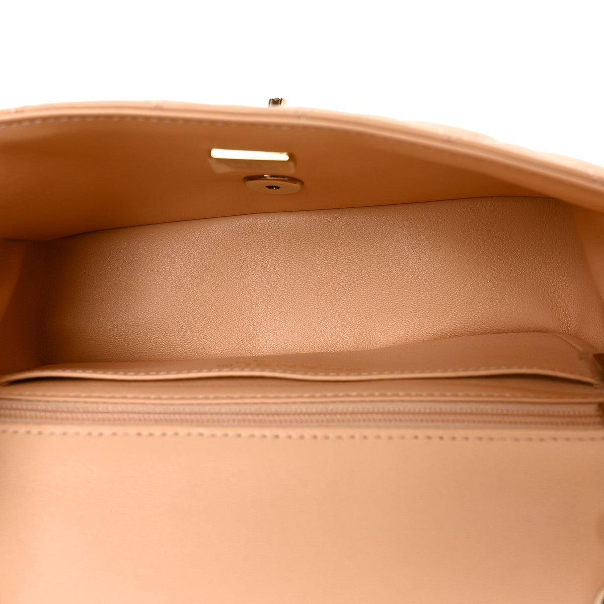 Mini Quilted Lambskin Flap Shoulder Bag - Tan