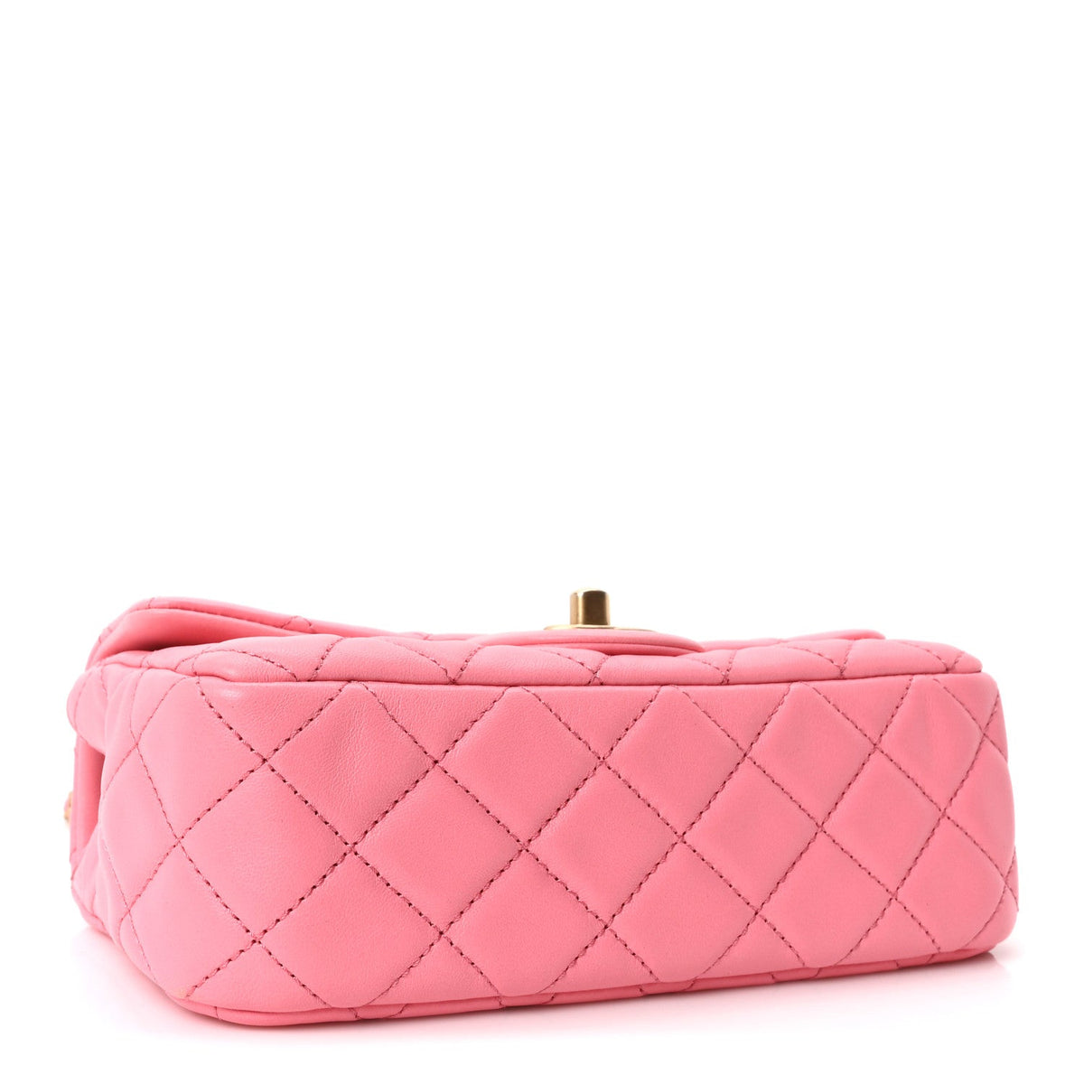 Mini Quilted Lambskin Flap Shoulder Bag - Tan
