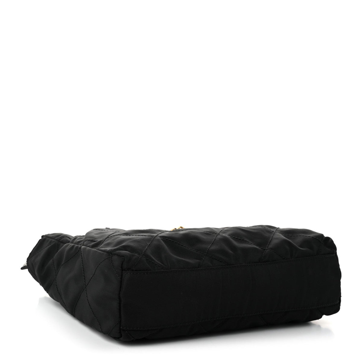 Quilted Nylon Tote Bag - Black